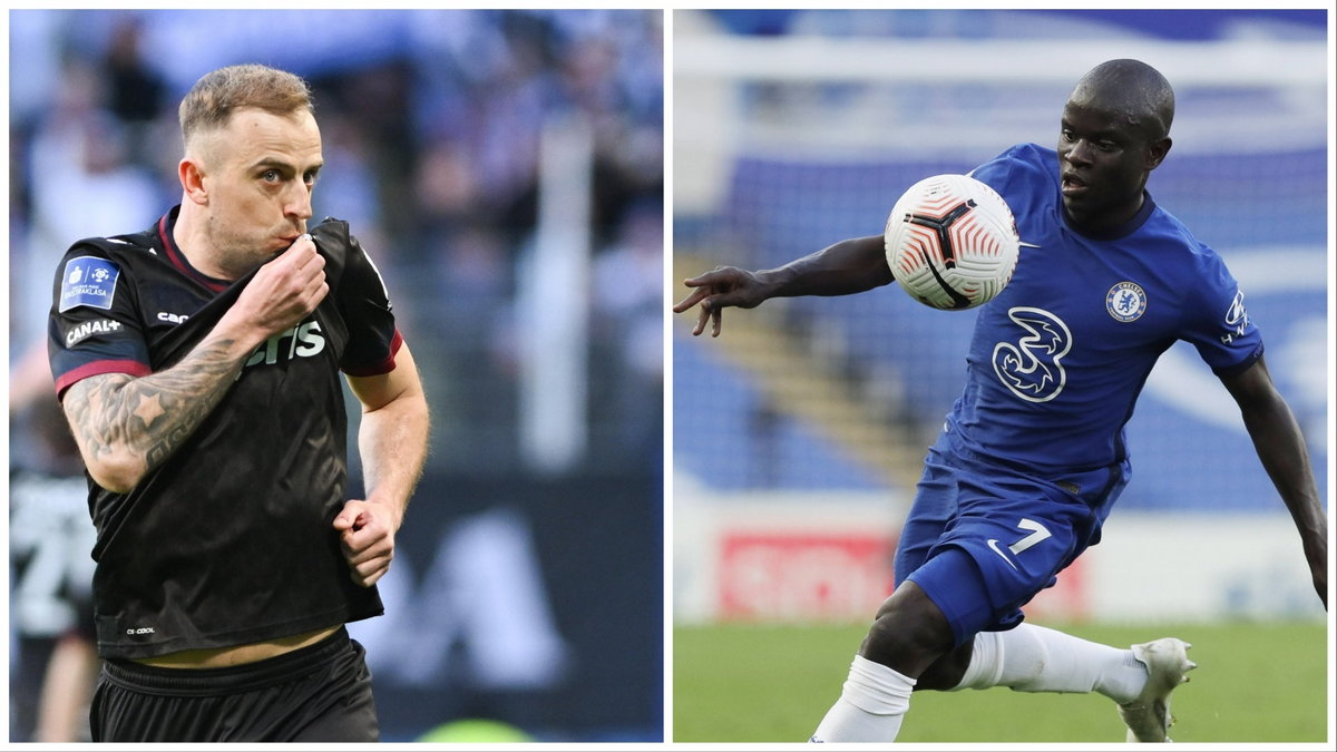 Kamil Grosicki i N'Golo Kante