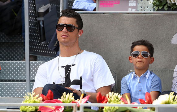 Cristiano Ronaldo z synem (maj 2014)