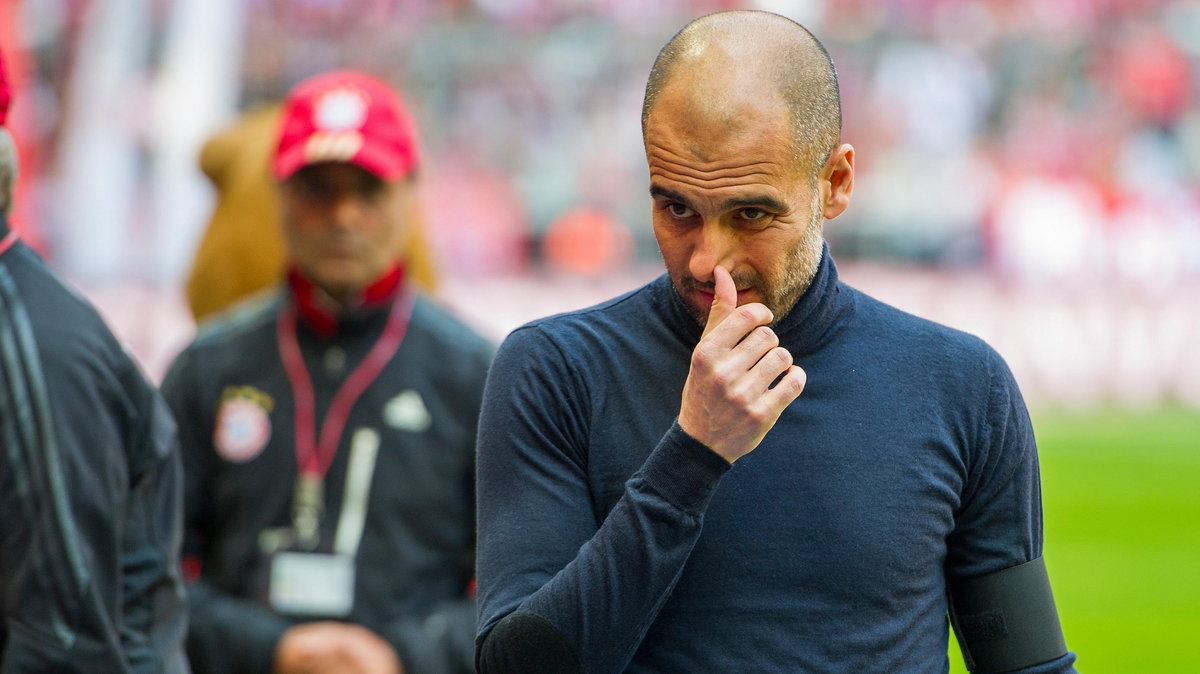 Josep Guardiola podczas meczu Bayernu z Werderem