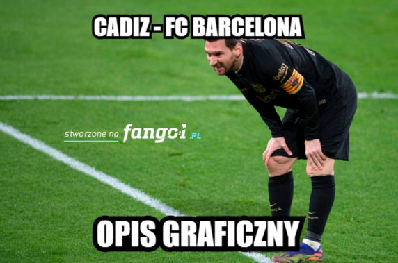 Mem na temat meczu Cadiz CF - FC Barcelona