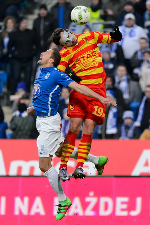 PIŁKA NOŻNA EKSTRAKLASA LECH POZNAŃ - JAGIELLONIA (Dariusz Dudka i Igors Tarasovs)