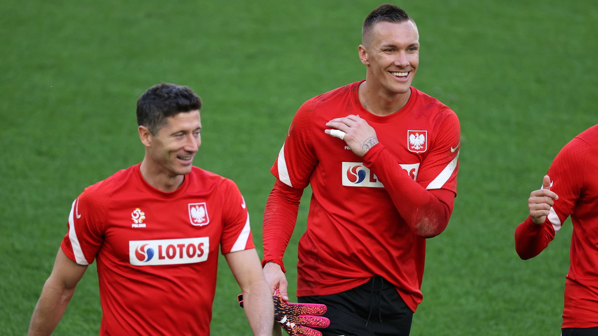 Robert Lewandowski i Łukasz Skorupski