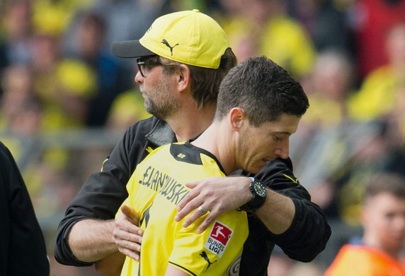 Robert Lewandowski (P) i Juergen Klopp