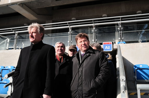 POZNAŃ WIZYTA DELGACJI UEFA NA STADIONIE MIEJSKIM