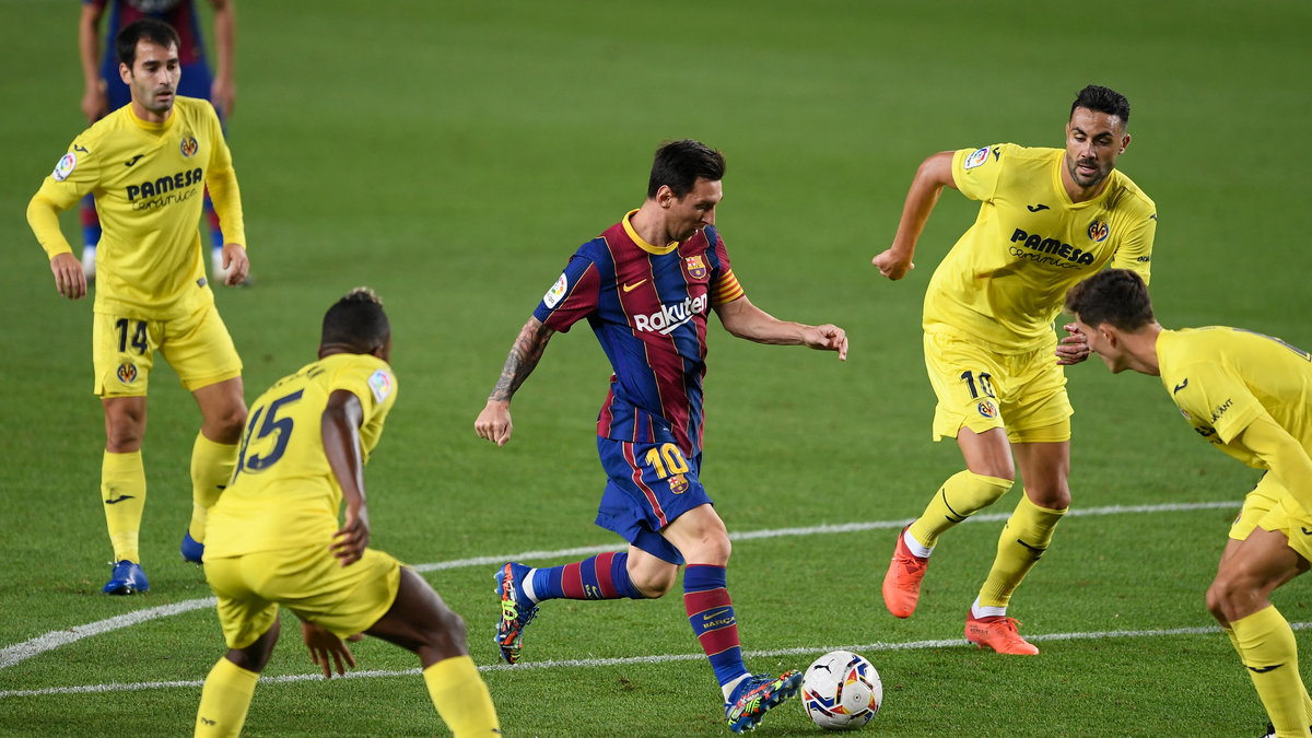 Leo Messi w meczu z Villarreal 