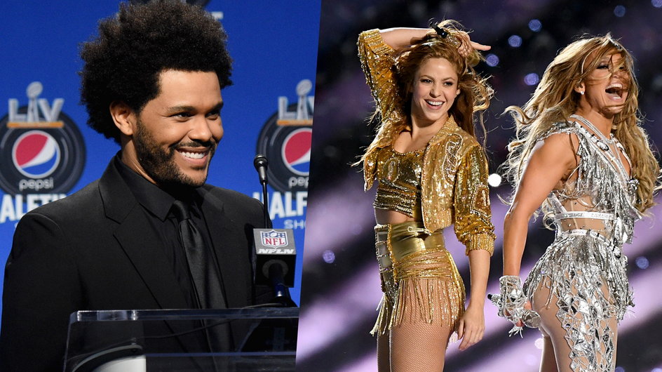 The Weeknd; Shakira i Jennifer Lopez