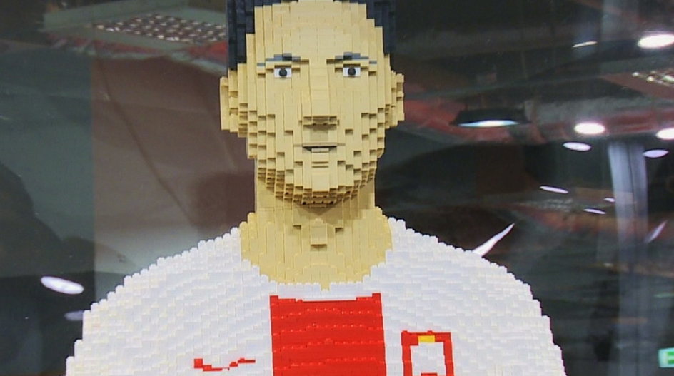 Robert Lewandowski/figura z klocków, fot. Madstars.tv