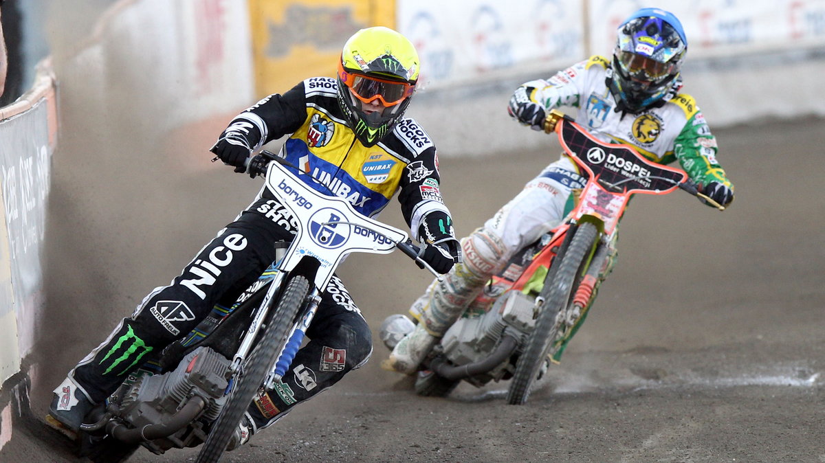 Darcy Ward i Grigorij Łaguta. Mecz Włókniarz - Unibax 2013