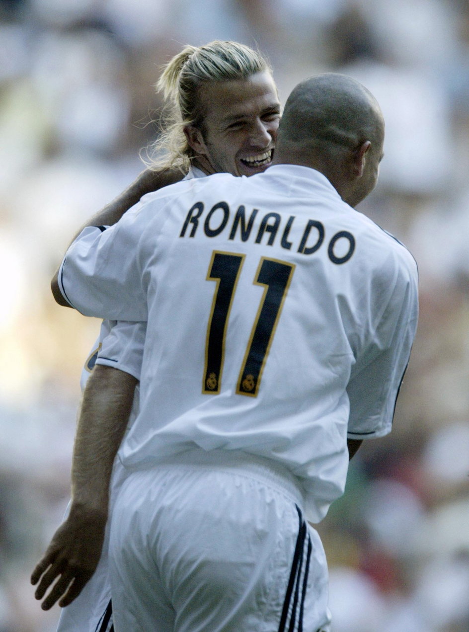 David Beckham i brazylijczyk Ronaldo w 2003 r.