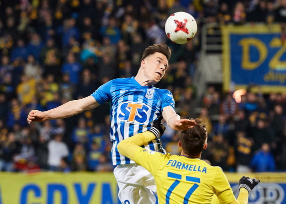 PIŁKA NOŻNA EKSTRAKLASA ARKA GDYNIA - LECH POZNAŃ (Dariusz Formella i Marcin Wasilewski)