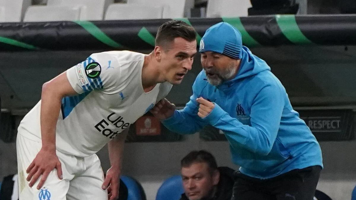 Arkadiusz Milik i Jorge Sampaoli