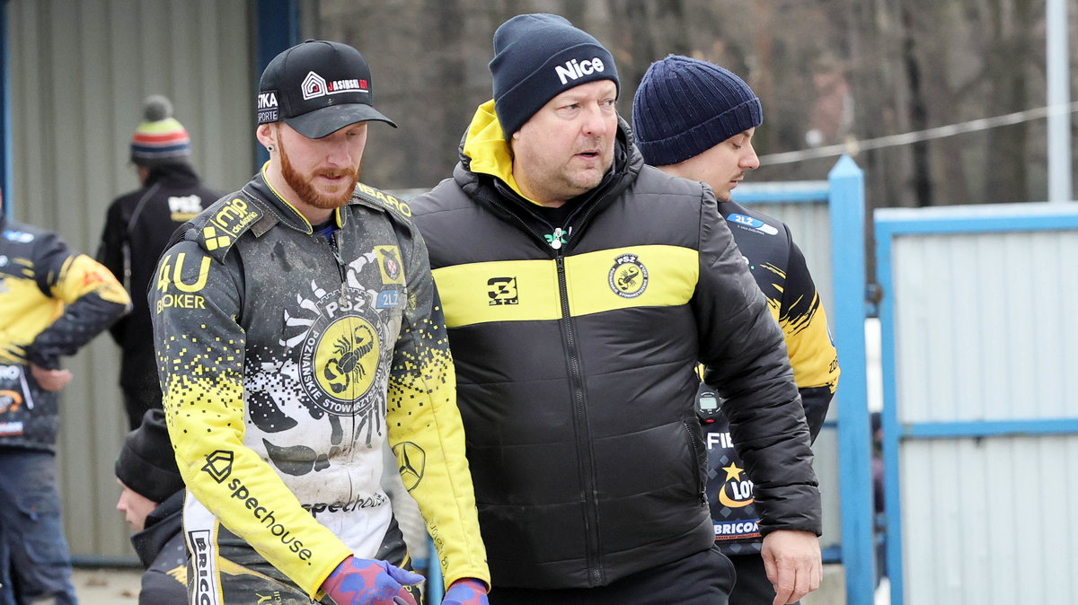 Kacper Gomólski i Tomasz Bajerski, trener SpecHouse PSŻ Poznań