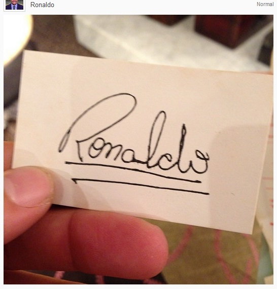 Pierwszy autograf Ronaldo