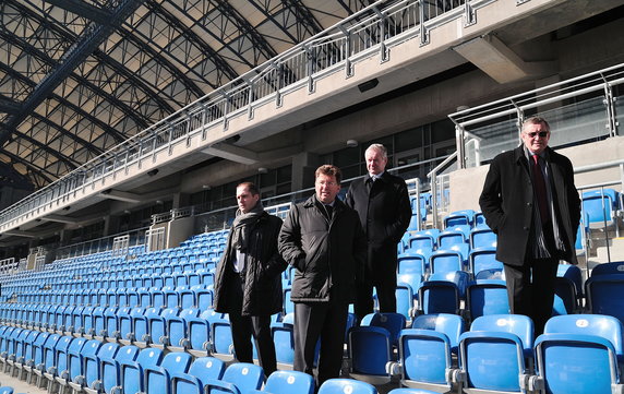 POZNAŃ WIZYTA DELGACJI UEFA NA STADIONIE MIEJSKIM