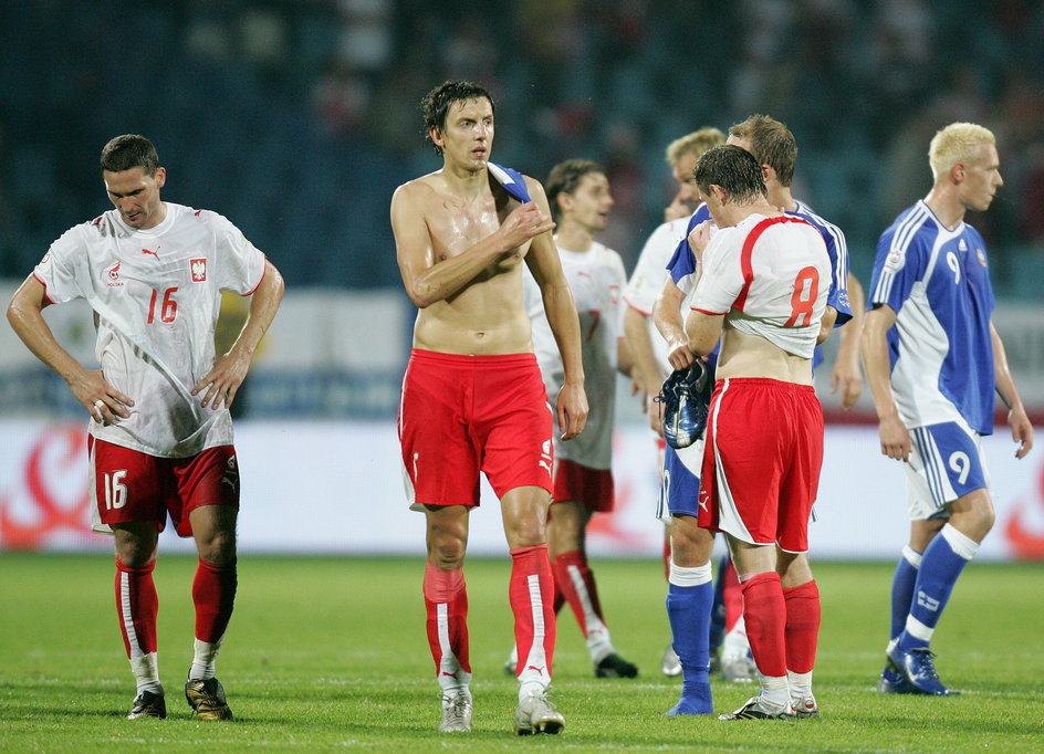 Arkadiusz Radomski i Jacek Bąk załamani po porażce z Finlandią