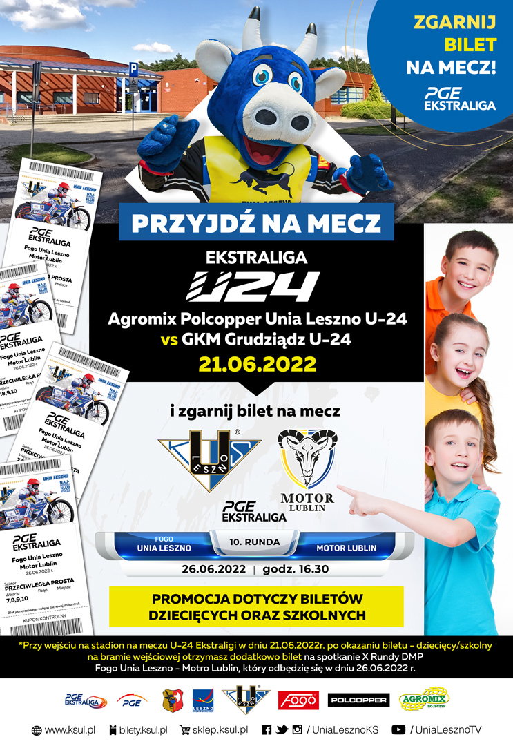 Plakat promujący mecz Ekstraligi U24