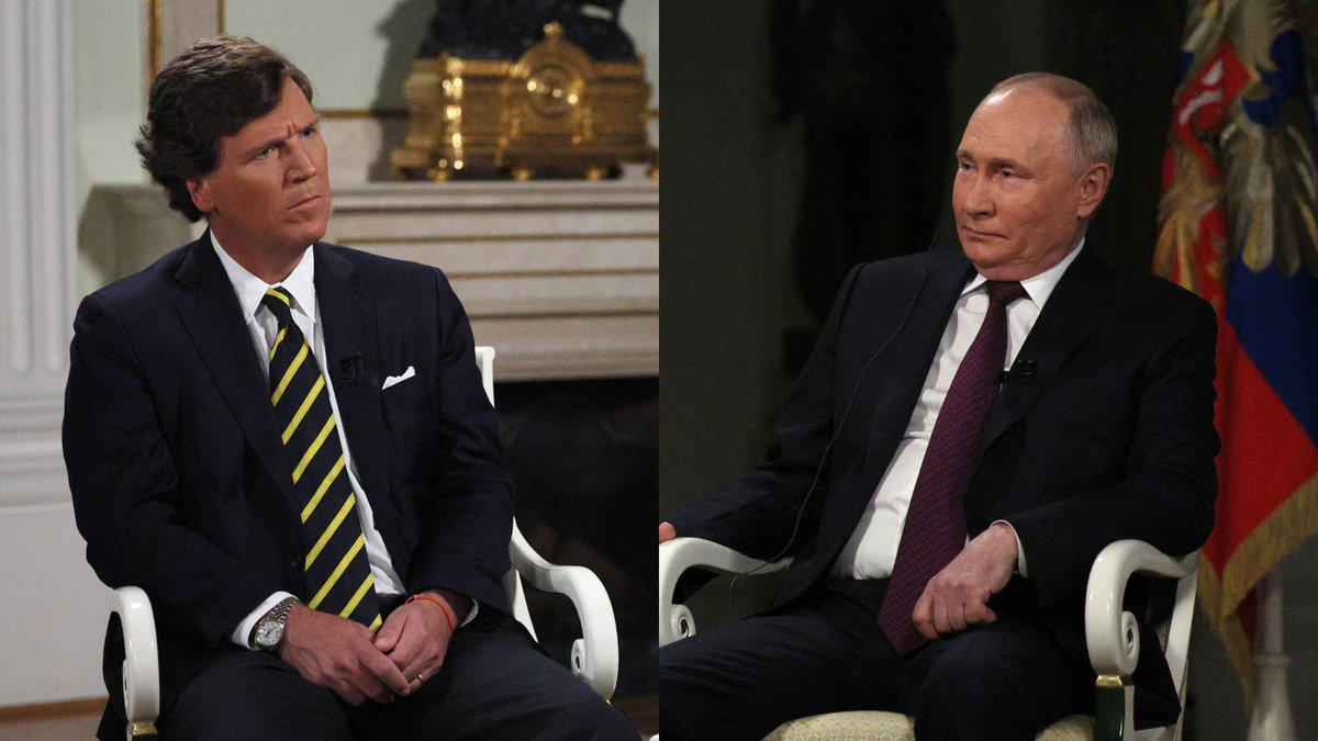 Tucker Carlson i Władimir Putin