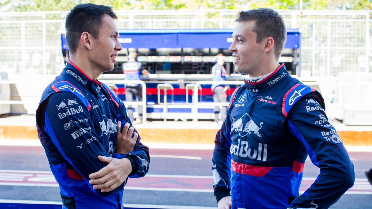 Kierowcy Toro Rosso Alex Albon i Danił Kwiat