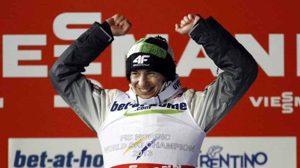 Kamil Stoch na podium