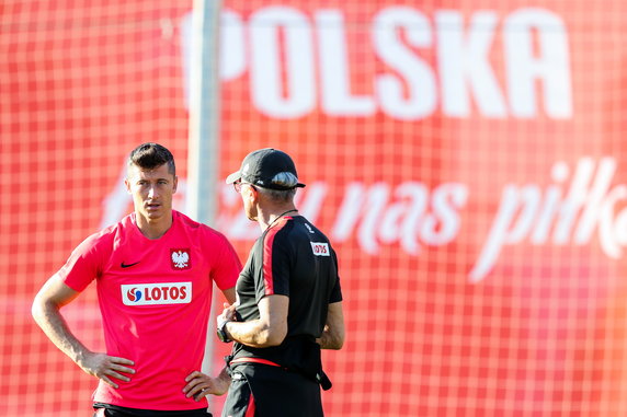 Adam Nawałka i Robert Lewandowski