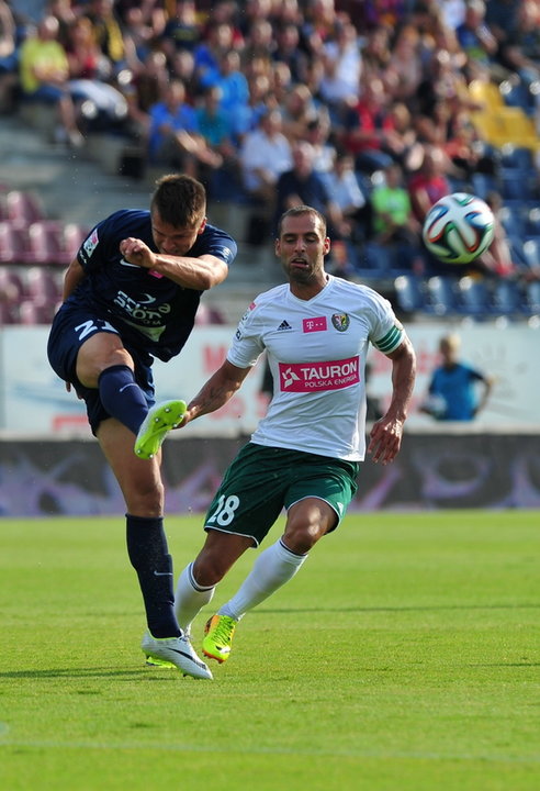 PIŁKA NOŻNA LIGA POLSKA POGOŃ SZCZECIN ŚLĄSK WROCŁAW (Sebastian Rudol Flavio Paixao)