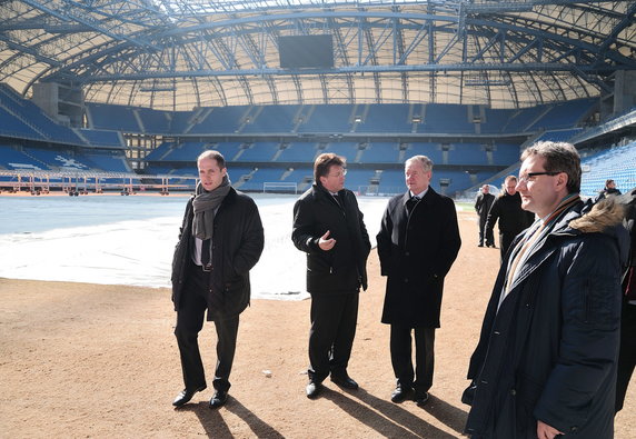 POZNAŃ WIZYTA DELGACJI UEFA NA STADIONIE MIEJSKIM