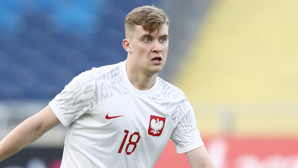 Jakub Kałuziński w barwach reprezentacji Polski U-21