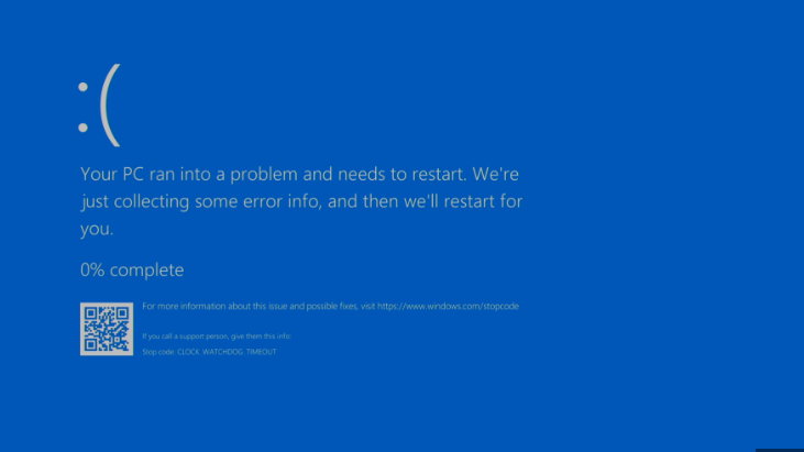 Blue screen