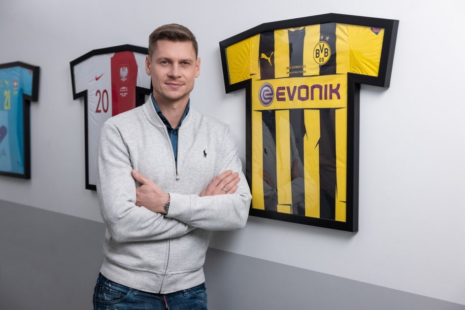 Łukasz Piszczek przy koszulce Borussi Dortmund