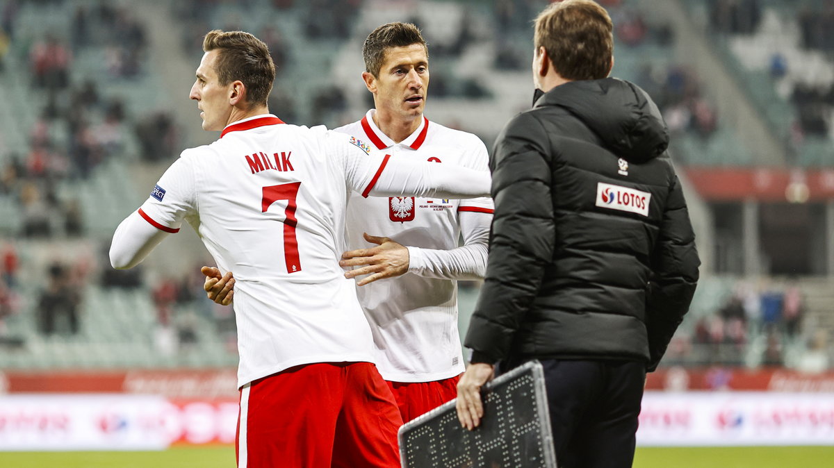 Arkadiusz Milik i Robert Lewandowski