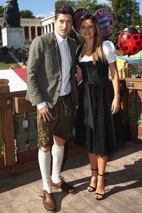 Anna i Robert Lewandowscy na Oktoberfest w 2015 roku