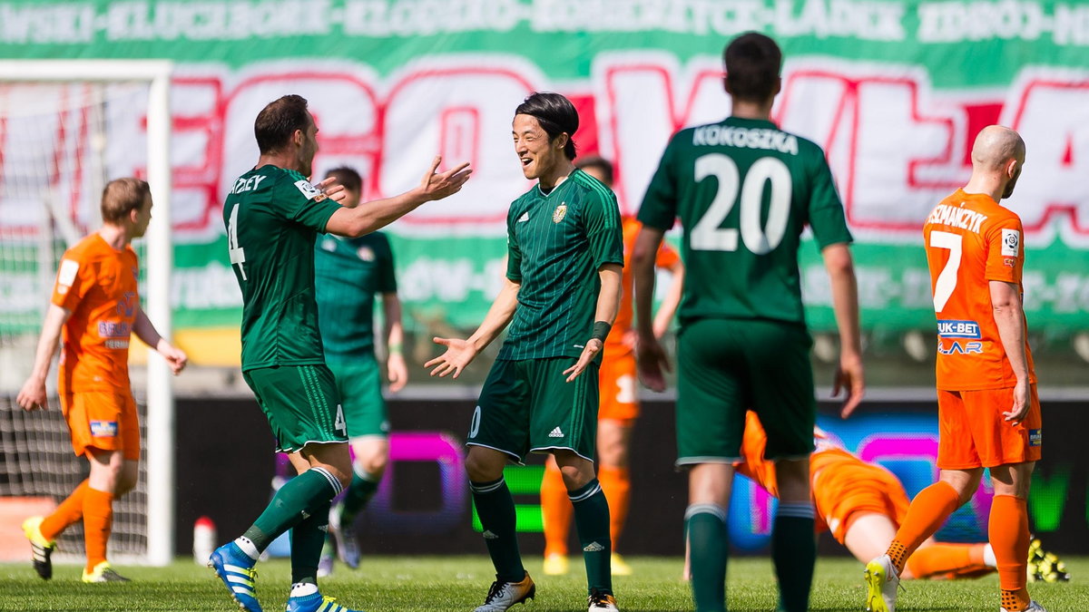 Pilka nozna. Ekstraklasa. Slask Wroclaw - Termalica Nieciecza. 07.05.2016 