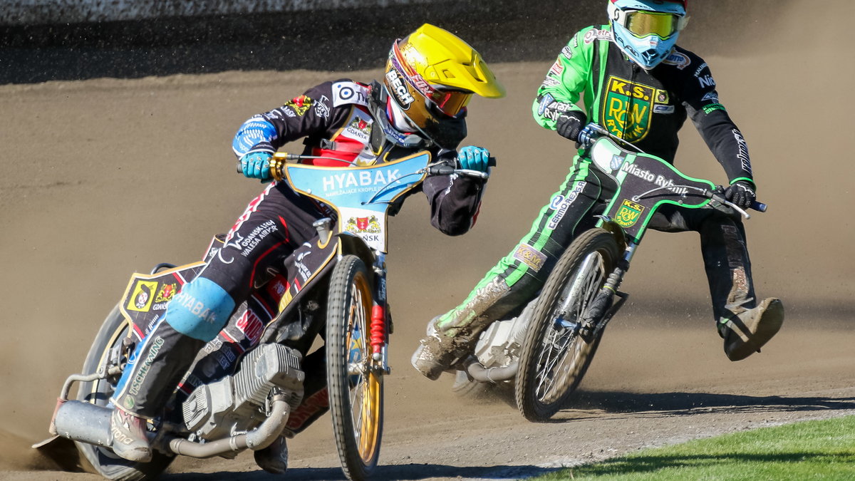 Mikkel Bech (Zdunek Wybrzeże) i Troy Batchelor (ROW Rybnik