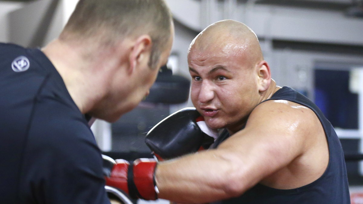 Artur Szpilka podczas treningu w Chicago