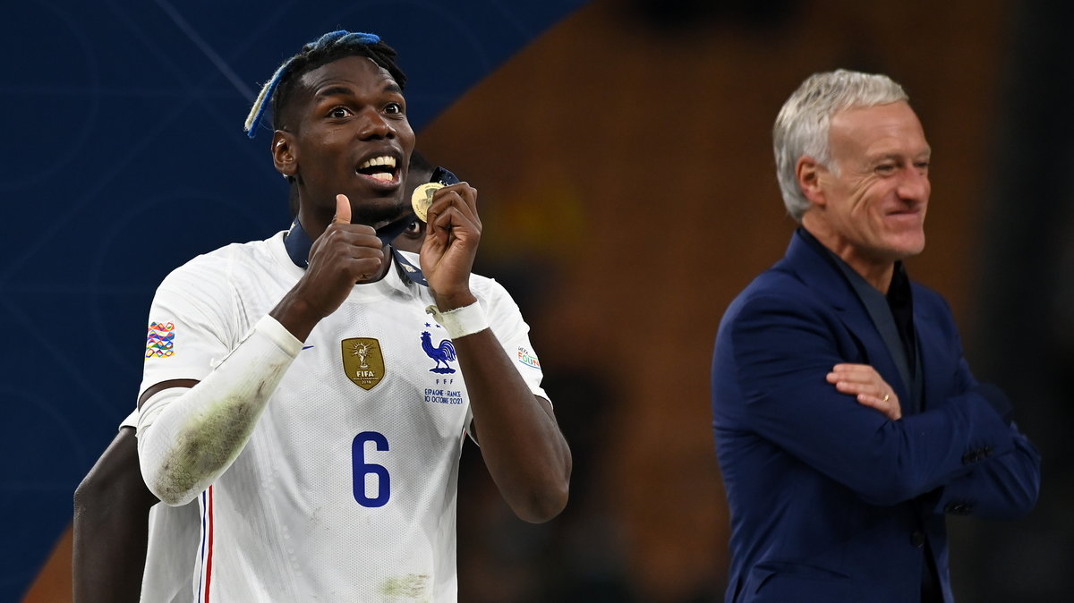 Paul Pogba (L) i Didier Deschamps