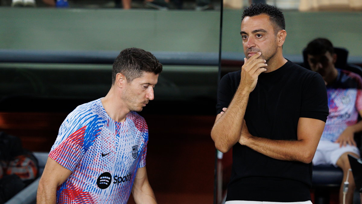 Robert Lewandowski i Xavi