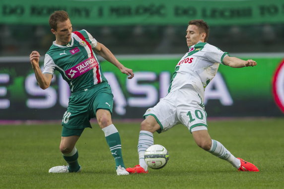 Fragment meczu Śląsk Wrocław - Lechia Gdańsk