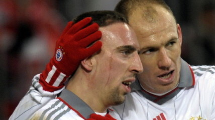 Franck Ribery (z lewej ) i Arjen Robben