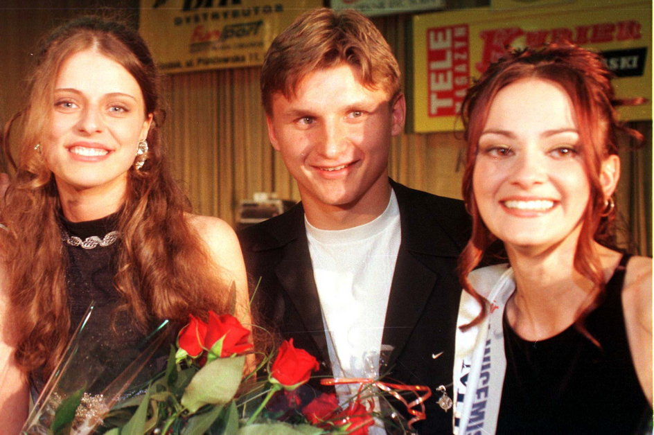 Urszula Kamińska, Marek Citko i Marta Sasimowicz podczas wyborów Miss Podlasia 1997