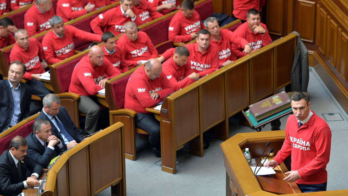 Witalij Kliczko przemawia w ukraińskim parlamencie