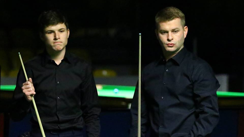 Mateusz Baranowski i Krzysztof Wróbel (fot. Polish Snooker by Morska&Ochman)