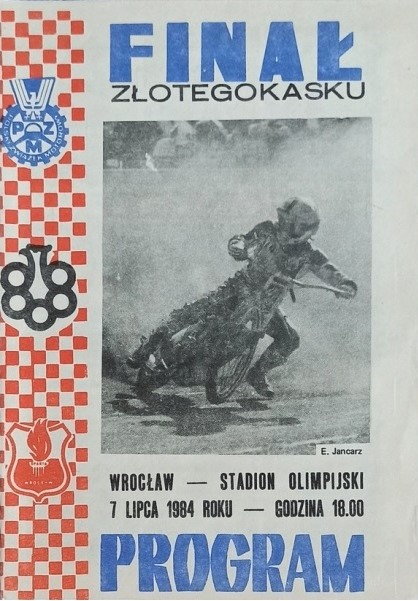 Program finału Złotego Kasku 1984/ Ze zbiorów B. Jejdy