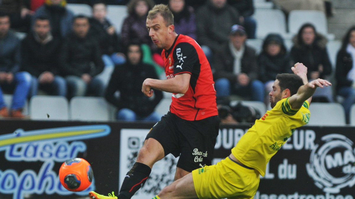 Kamil Grosicki podczas meczu Nantes - Rennes