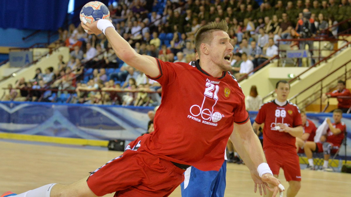 2016 European Men's Handball Championship qualifying match. Russia vs. Ukraine