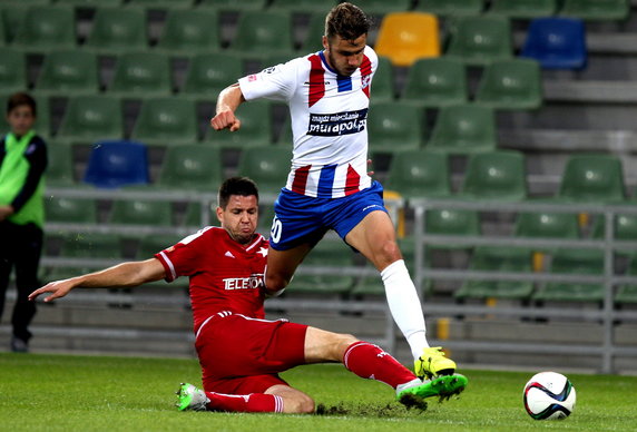 PIŁKA NOŻNA EKSTRAKLASA PODBESKIDZIE WISŁA KRAKÓW (Mateusz Szczepaniak Richard Guzmics )