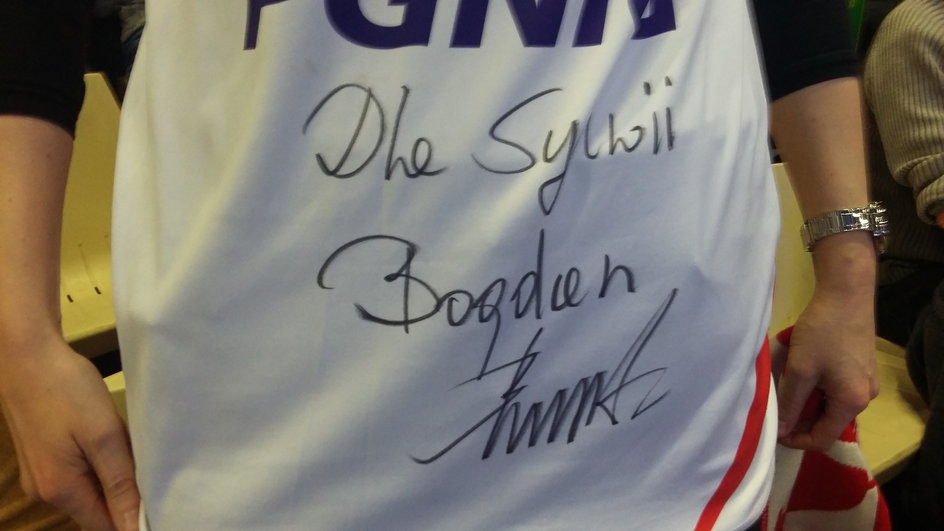 Koszulka Pani Sylwii z autografem Bogdana Wenty