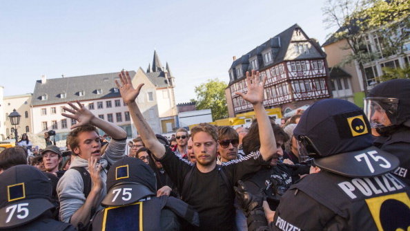 Blockupy Activists Protest In Frankfurt