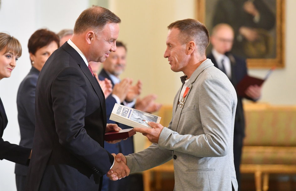 Prezydent Andrzej Duda i Denis Urubko