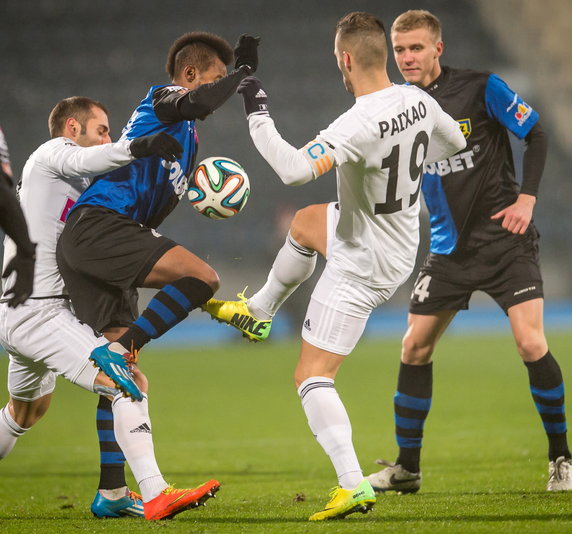 BYDGOSZCZ PIŁKA NOŻNA ZAWISZA ŚLĄSK WROCŁAW ( Wagner de Andrade Borges Marco Lopes Paixao Flavio Paixao)