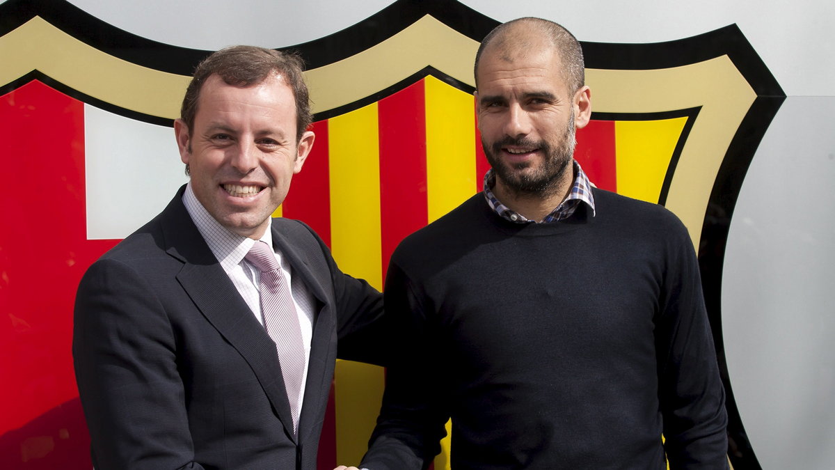 Sandro Rosell (z lewej)